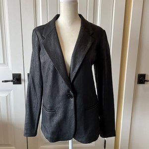Black Faux Snakeskin Blazer, Size S